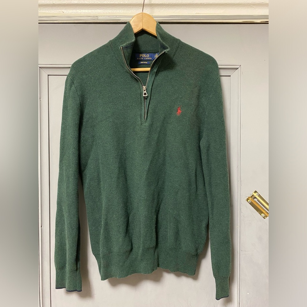 Polo Ralph Lauren Supima Cotton Half-Zip Turtleneck - Size S